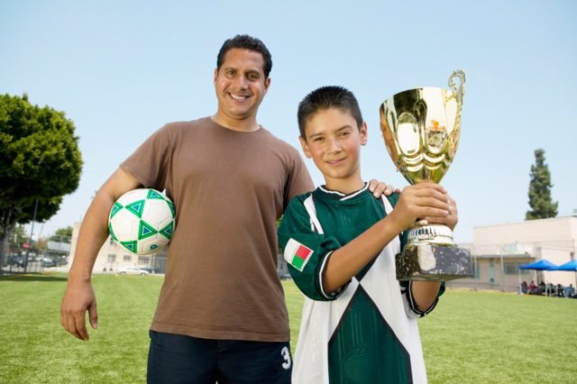 Padres y niños fútbol